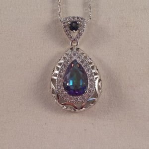 Jewelry - 18K White Gold Mystic Topaz Vine Pendant Necklace Jewelry - 18K White Gold Mystic Topaz Vine Pendant Necklace